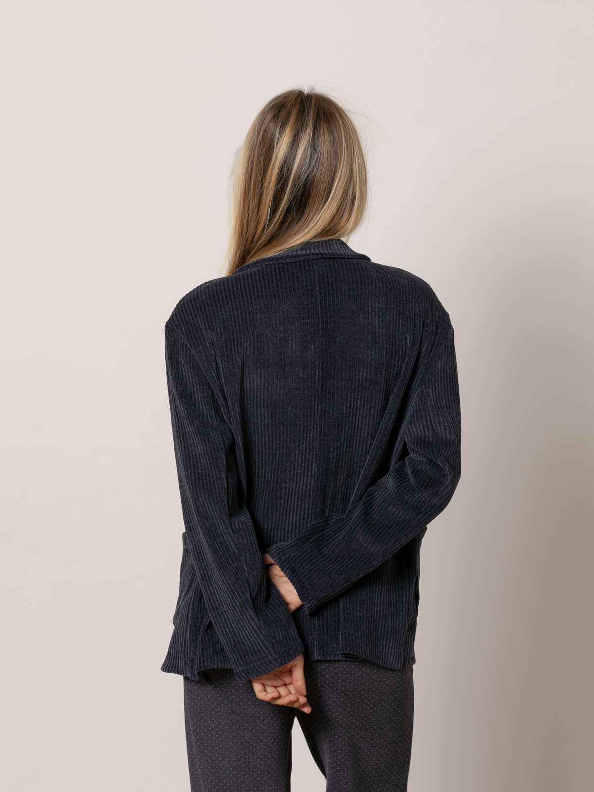 Americana oversize pana elástica color Azul Marino