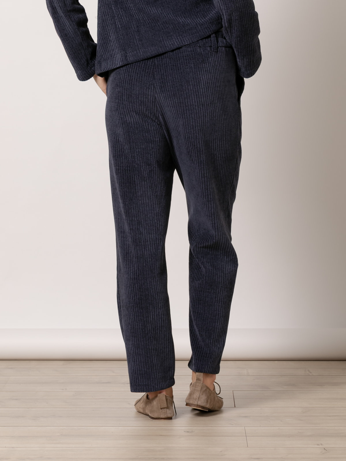 Stretch corduroy pants  Blue Navy colour