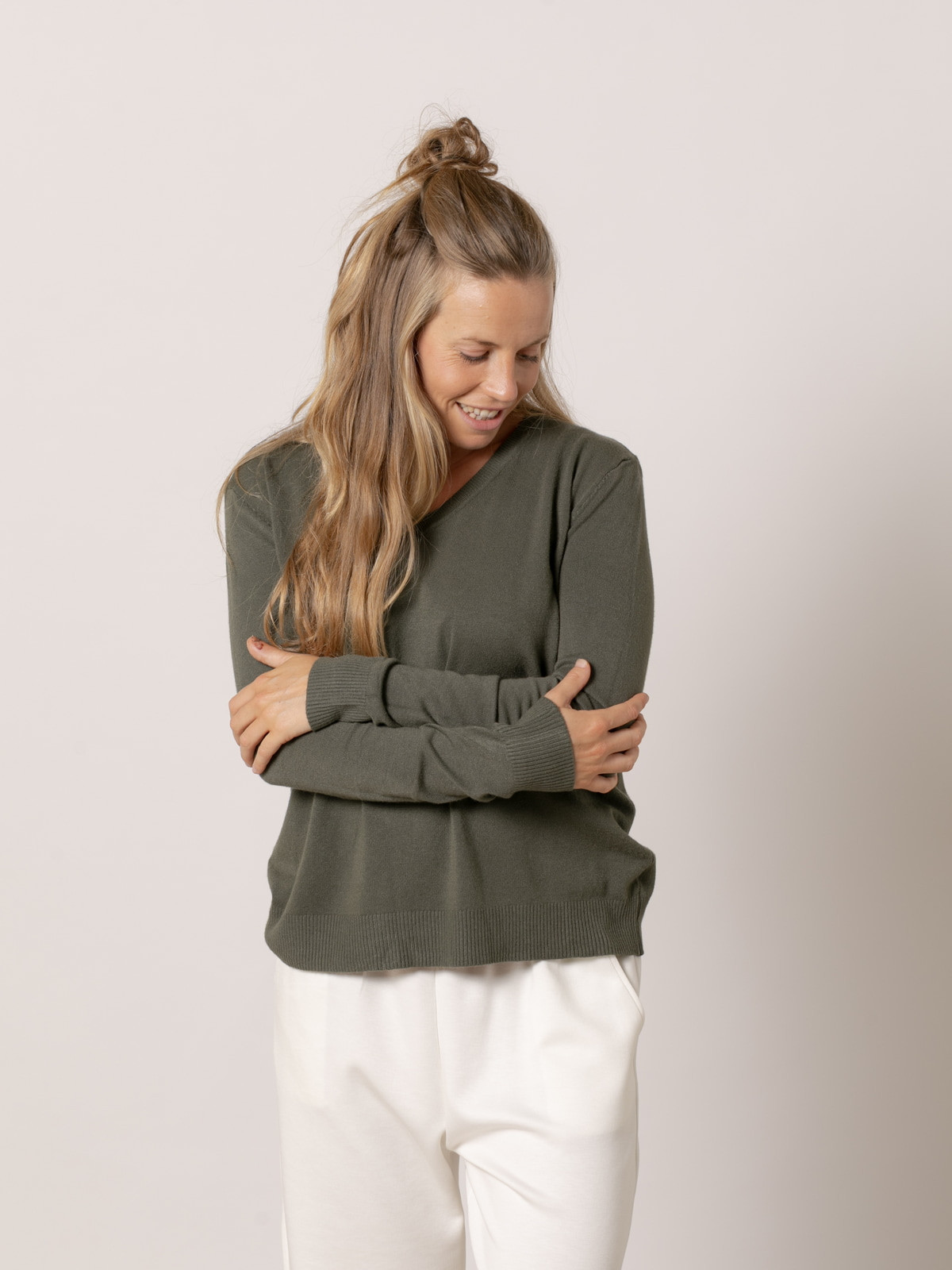 Jersey oversize visco vegetal color Verde Militar