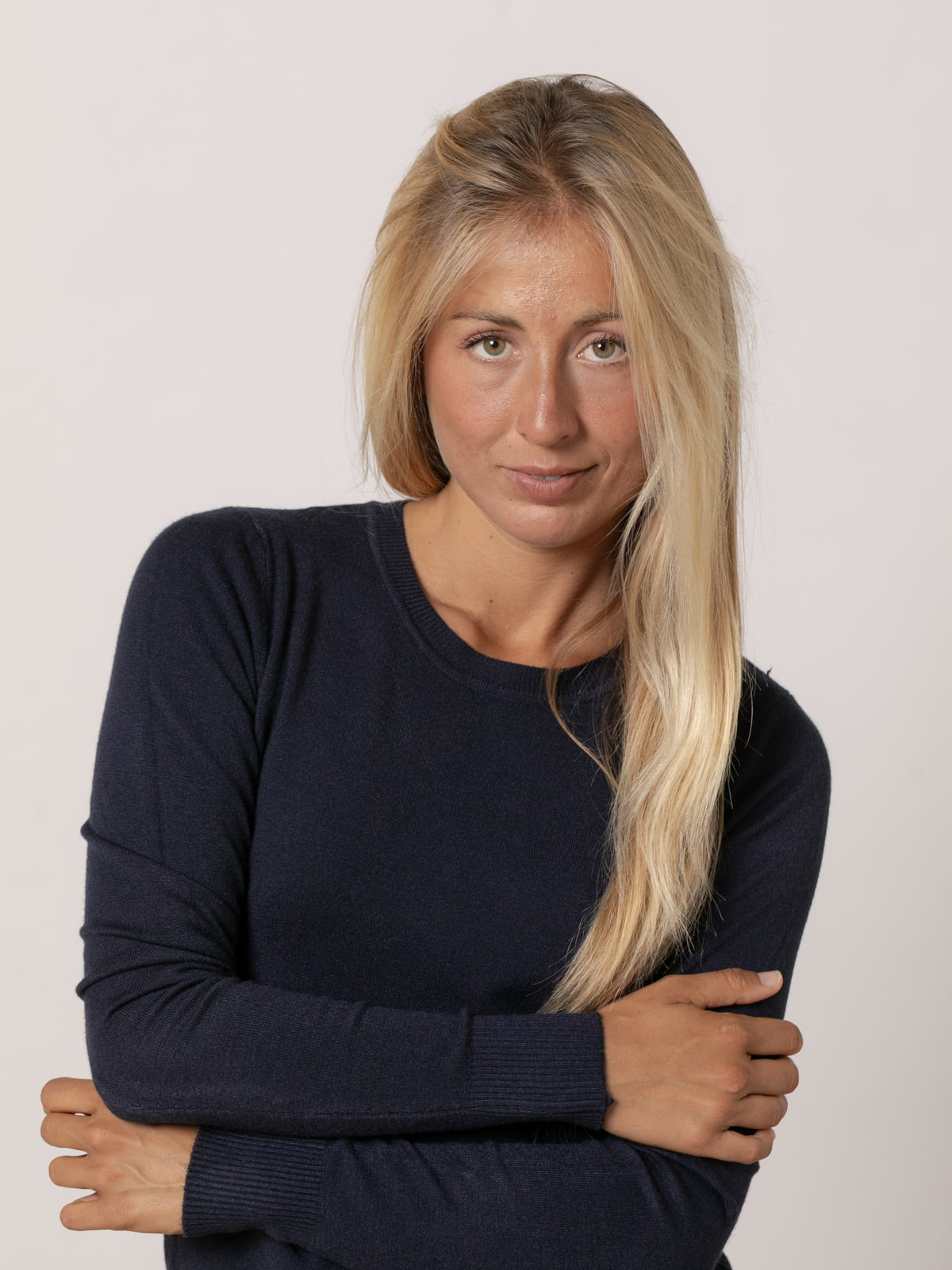 Sweater with vegetable viscose box  Blue Navy colour
