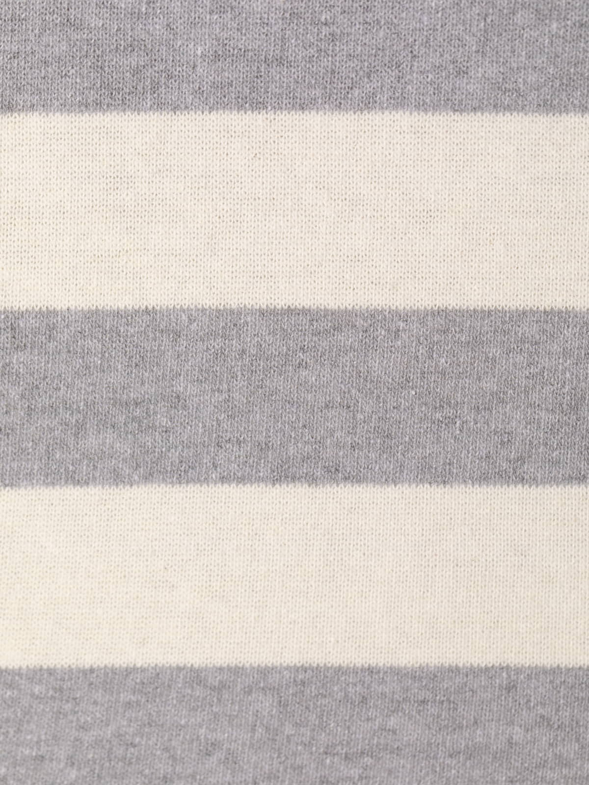 100% cotton striped V-neck sweater  Grey colour