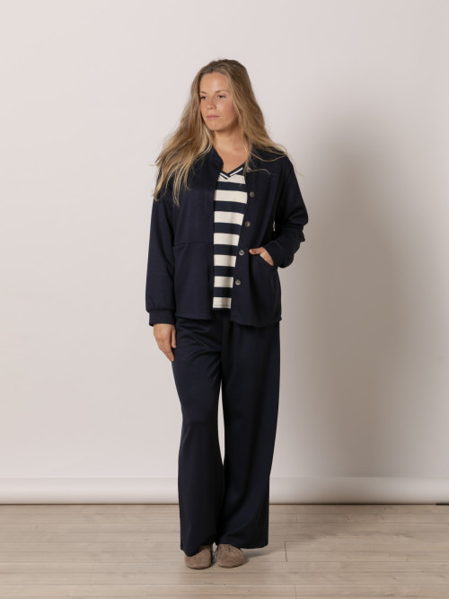Chaqueta comfy sport bolsillos color Azul Marino