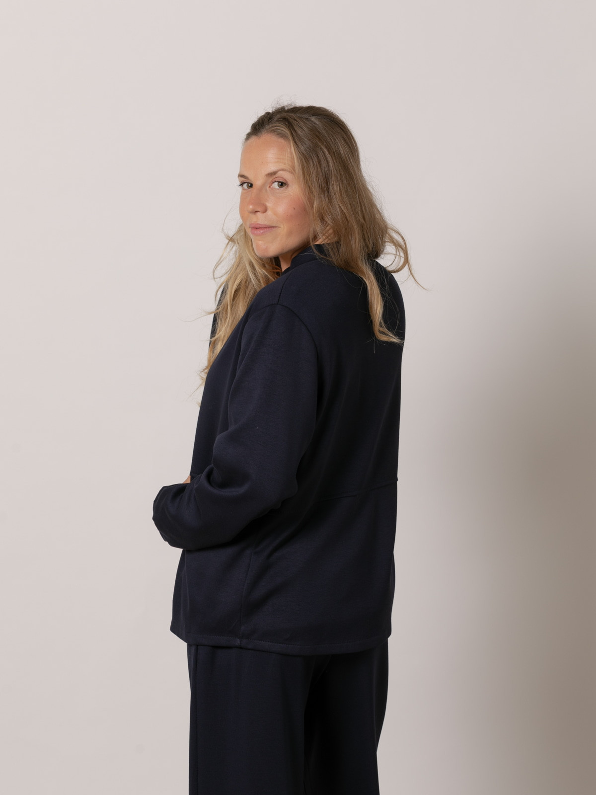 Chaqueta comfy sport bolsillos color Azul Marino