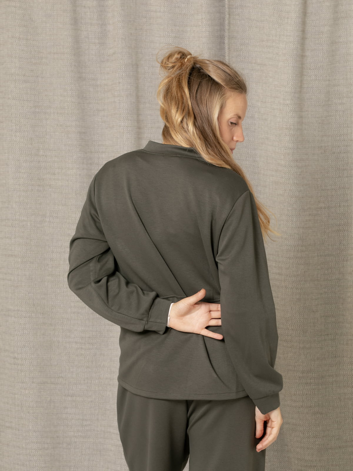Chaqueta comfy sport bolsillos color Verde