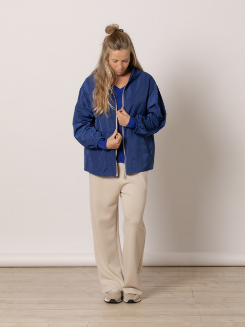 Gabardina corta color Azul