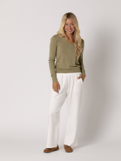Pantalón comfy sport color Marfil