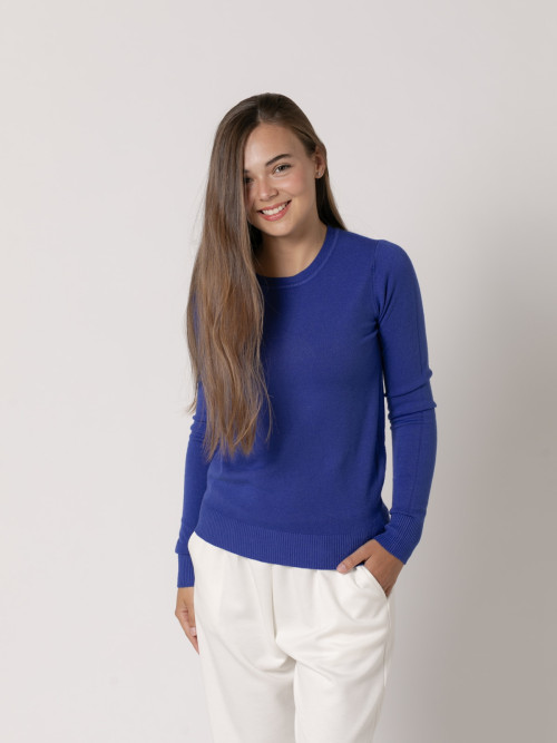 Jersey c/caja visco vegetal color azul klein