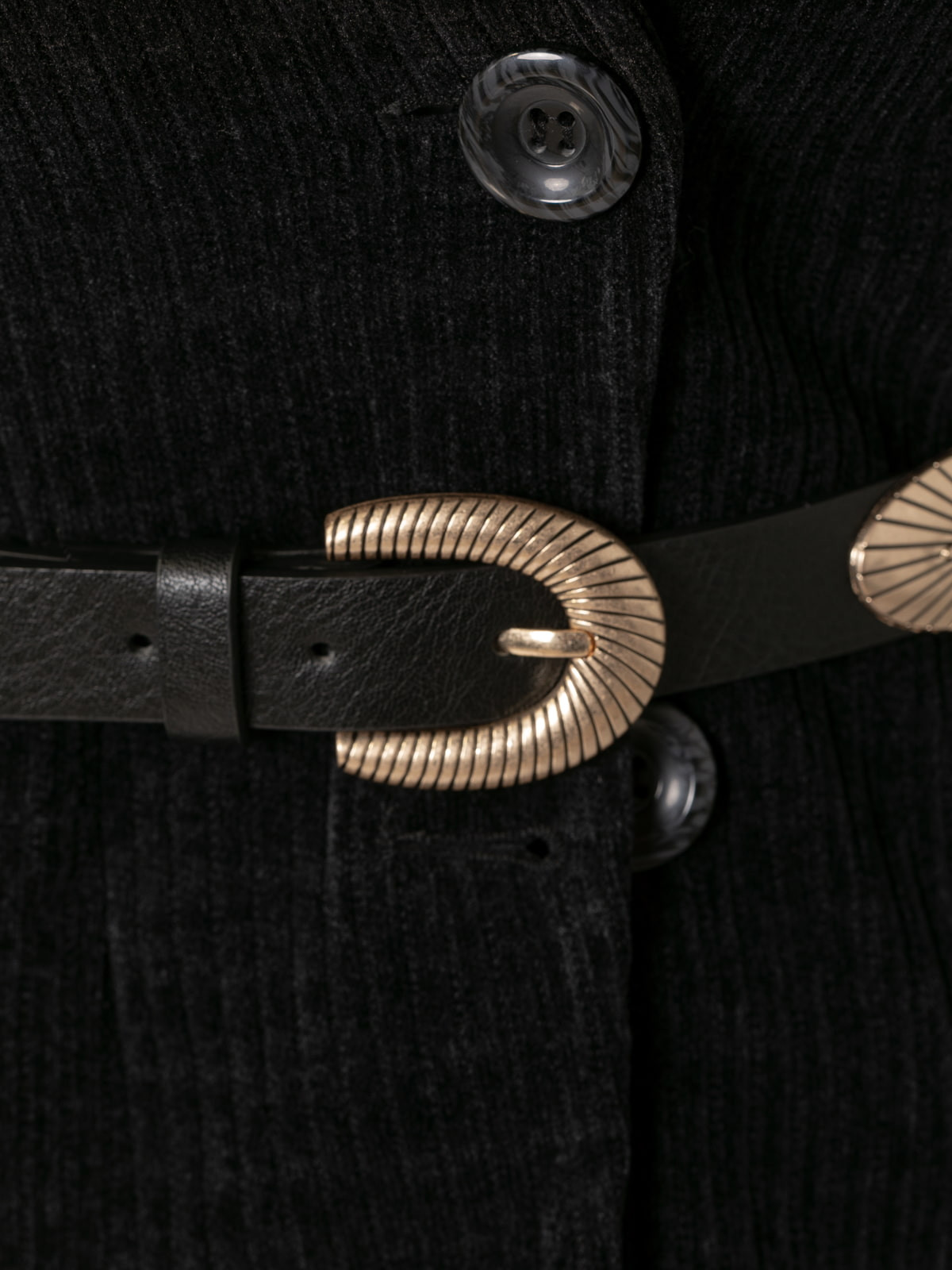 Cowboy metal belt  Black colour
