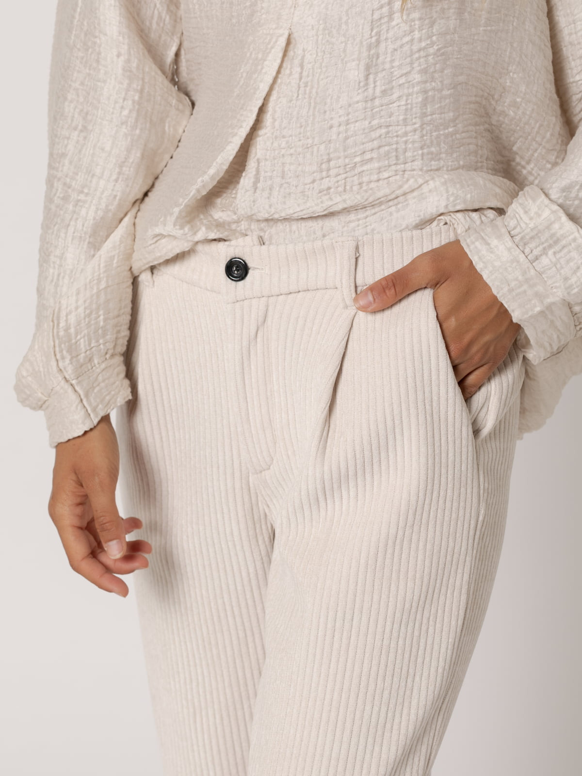 Pantalon pana elastica