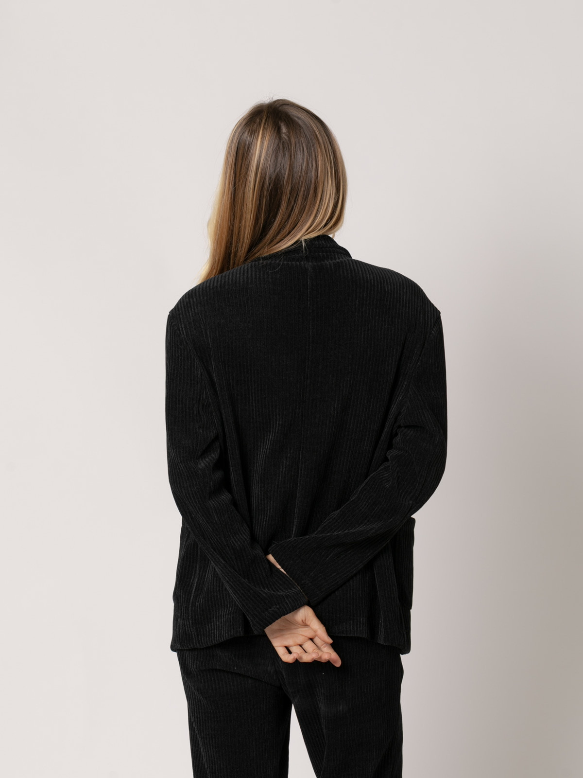 Americana oversize pana elástica color Negro