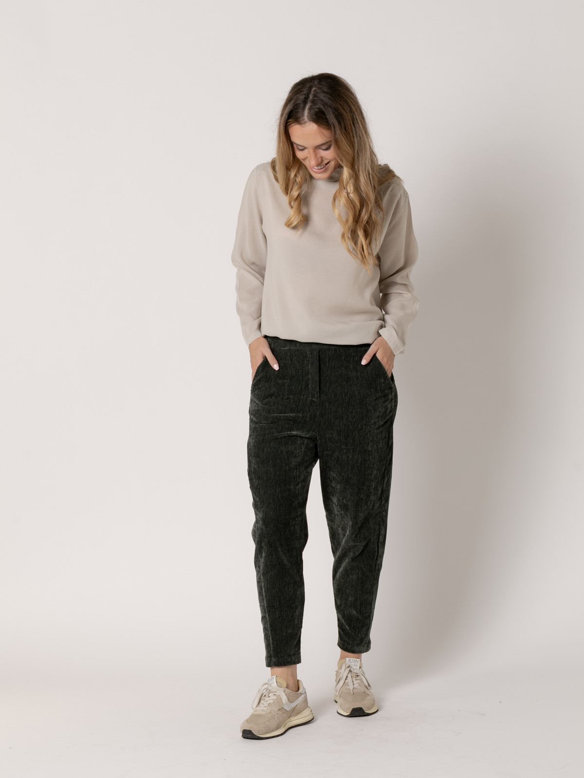 Pantalon velvet baggy