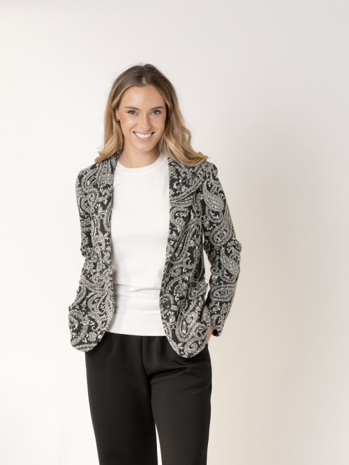 Americana comfy cachemira color Negro