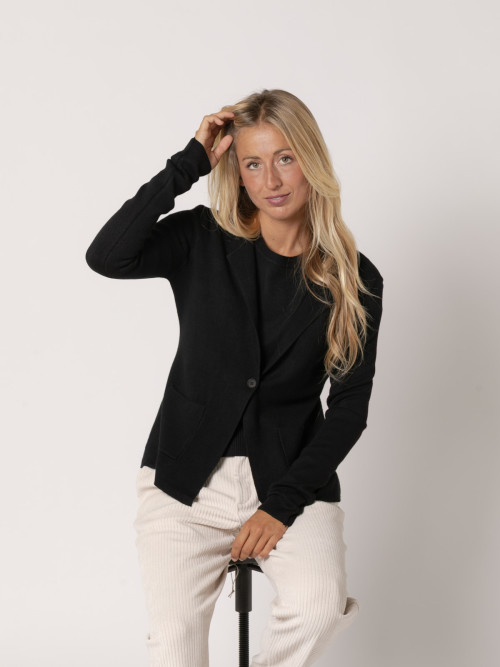 Chaqueta blasier punto soft color Negro