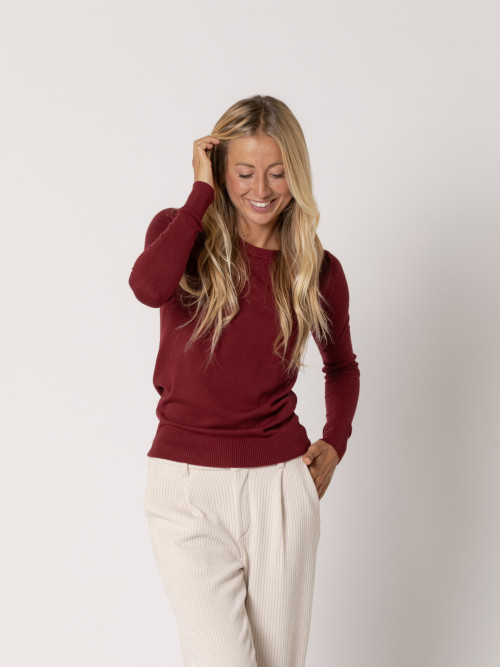 Jersey c/caja visco vegetal color Burdeos
