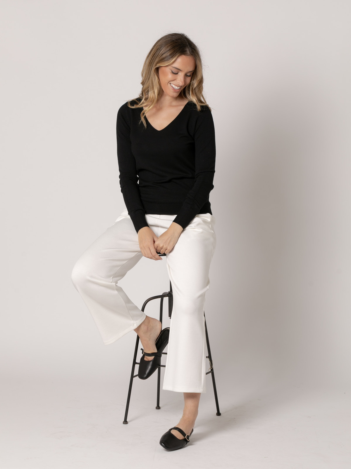 Jersey c/pico visco vegetal color Negro