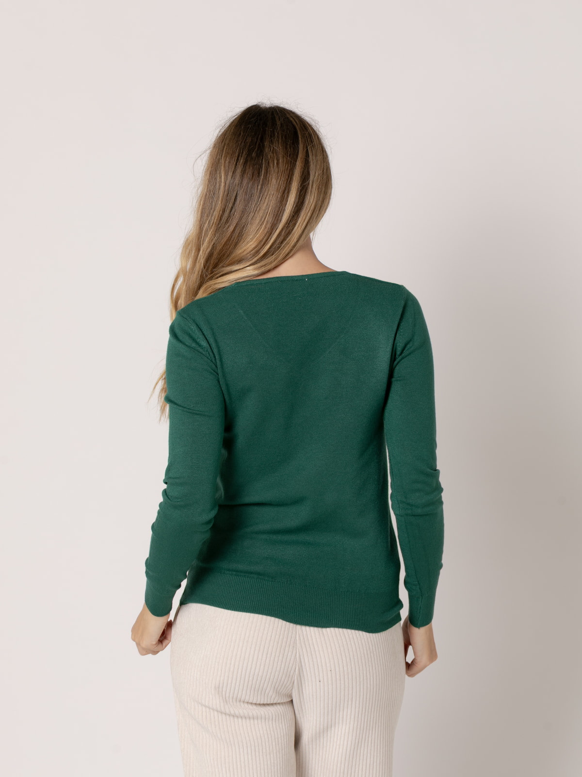 Jersey c/pico visco vegetal color Verde oscuro