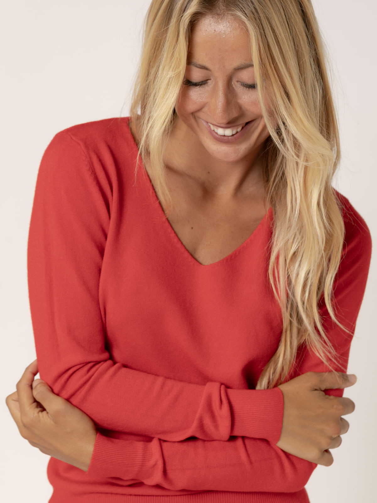 Jersey c/pico visco vegetal color Rojo