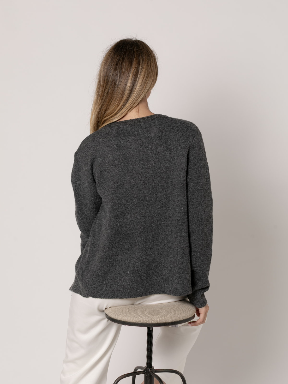 Chaqueta c/caja cachemire like color Gris Oscuro