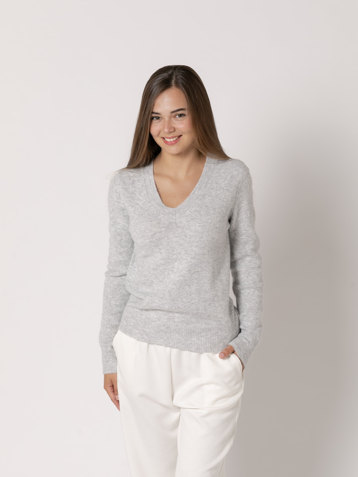 Jersey escote pico cachemire like