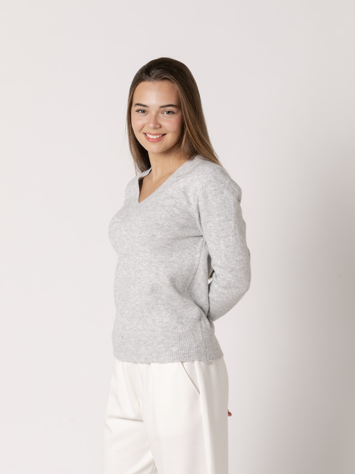Jersey escote pico cachemire like