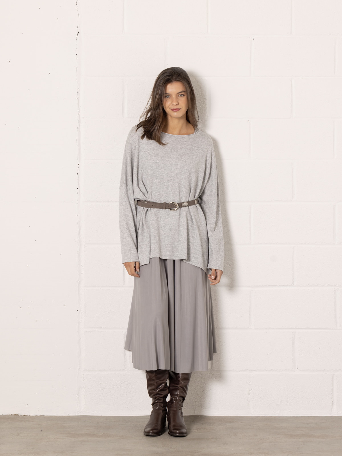 Cowboy metal belt  Grey colour