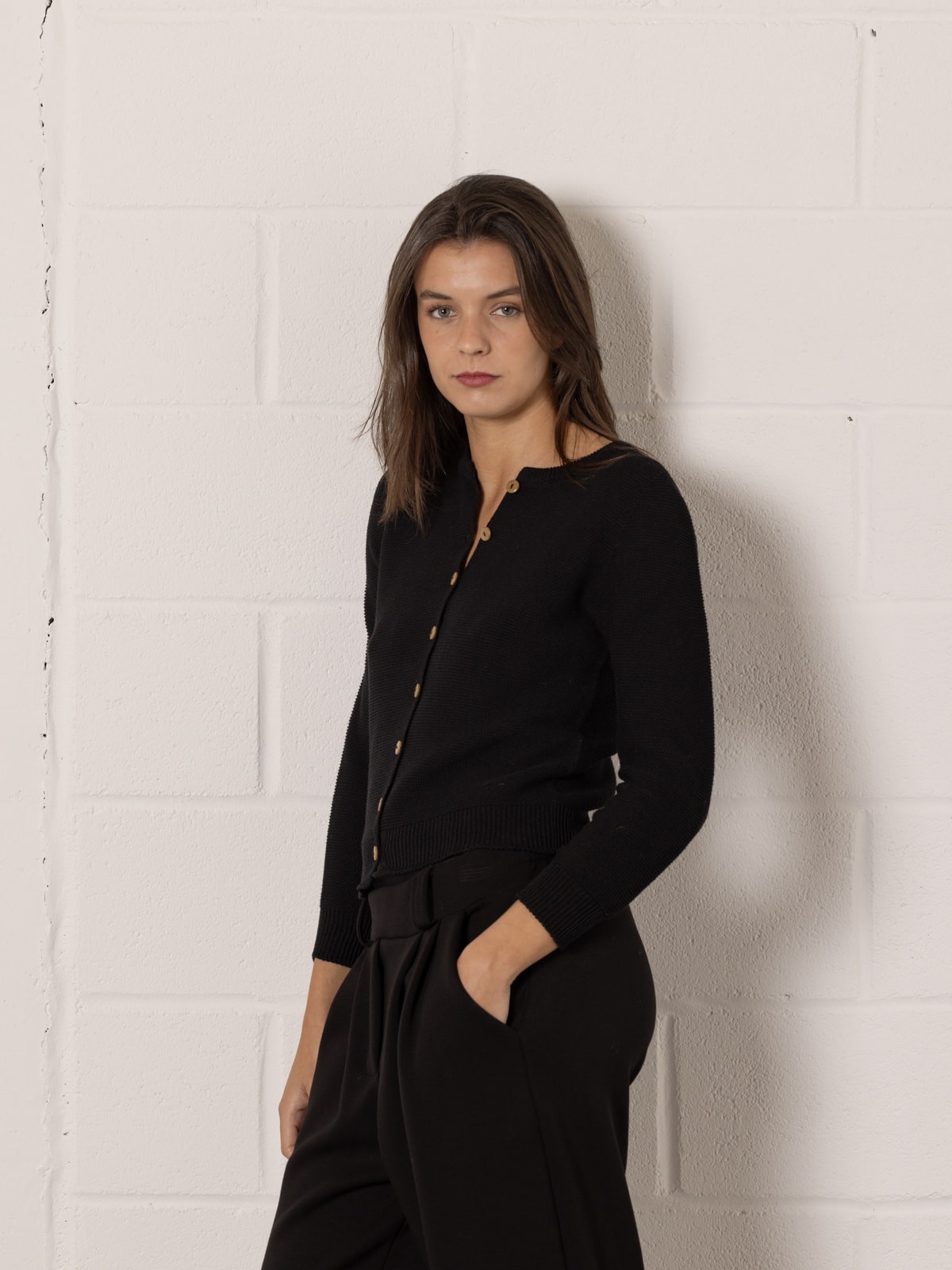 Angy button jacket  Black colour