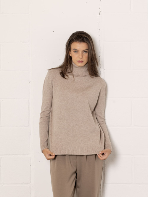 Jersey soft c/alto color Taupe