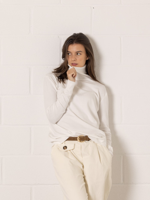 Jersey soft c/alto color Marfil