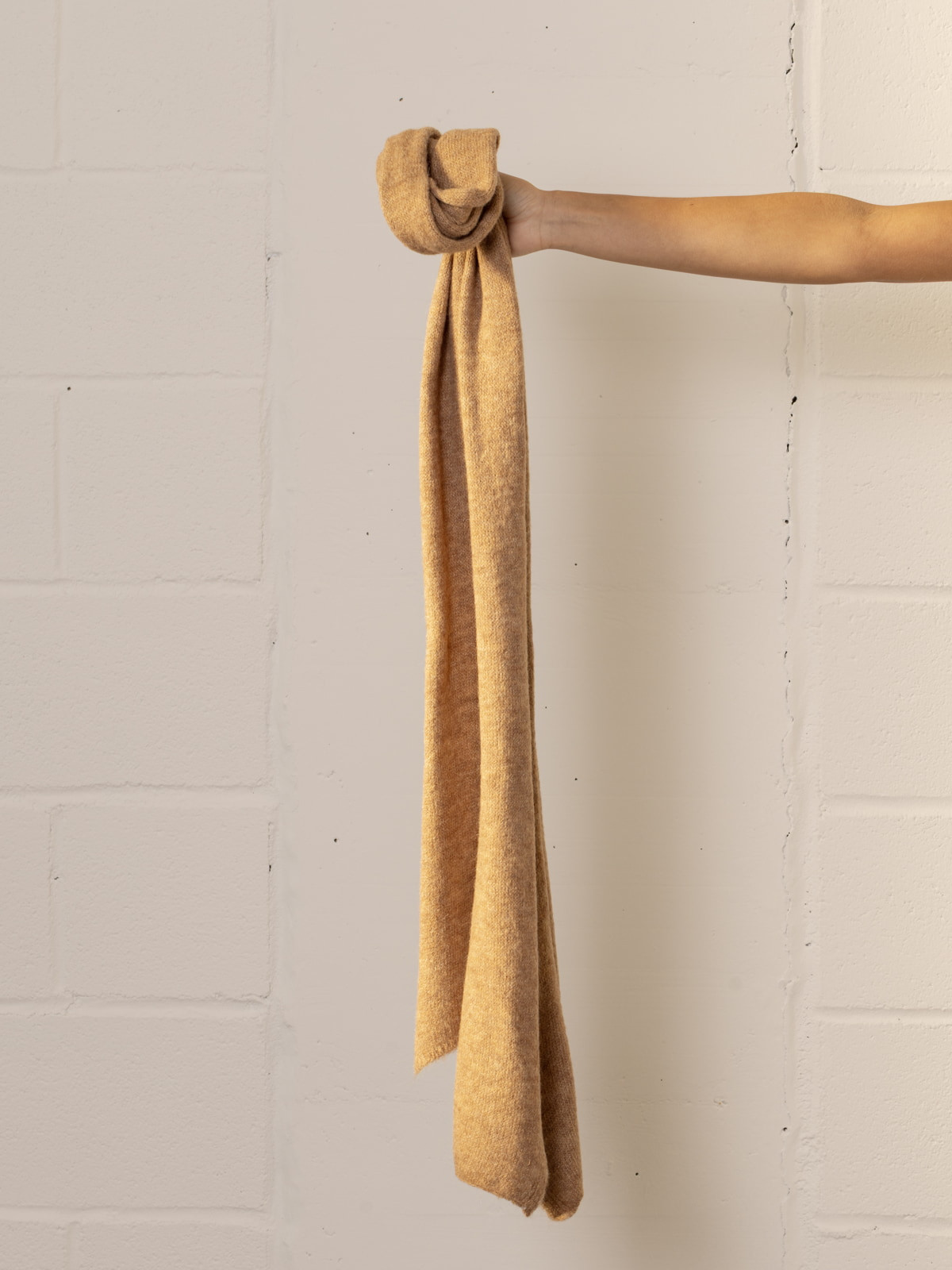 Bufanda soft con lana color Camel