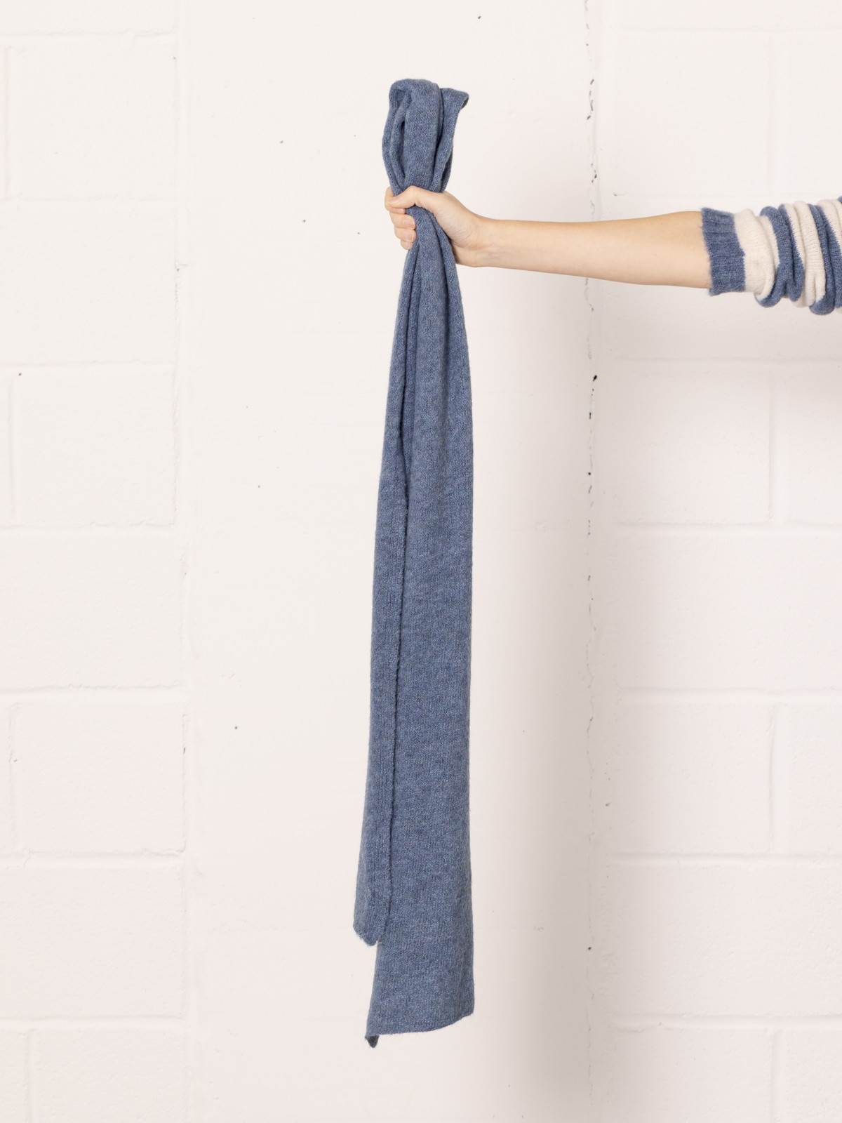 Bufanda soft con lana color Azul