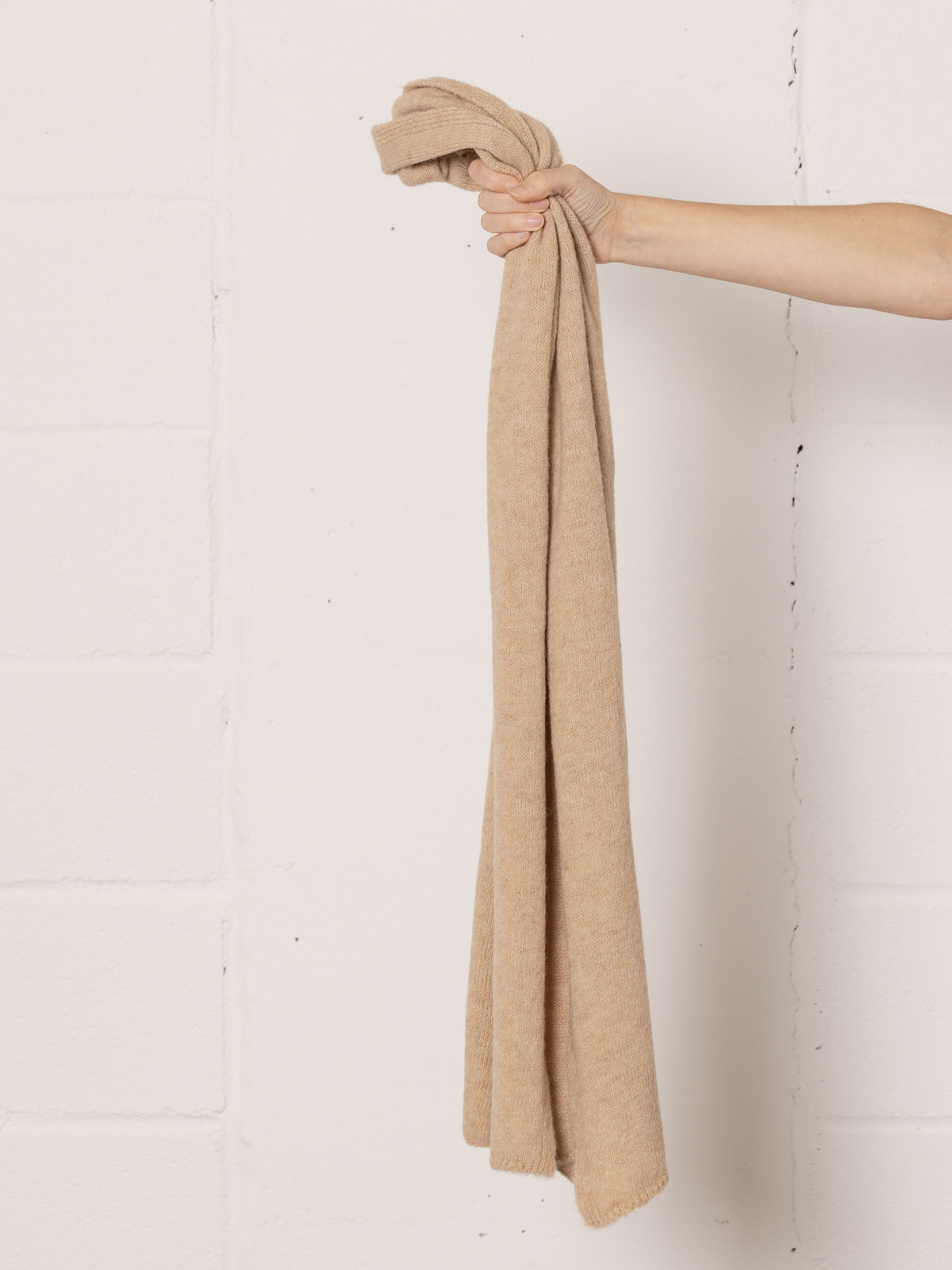 Bufanda soft con lana color Beige