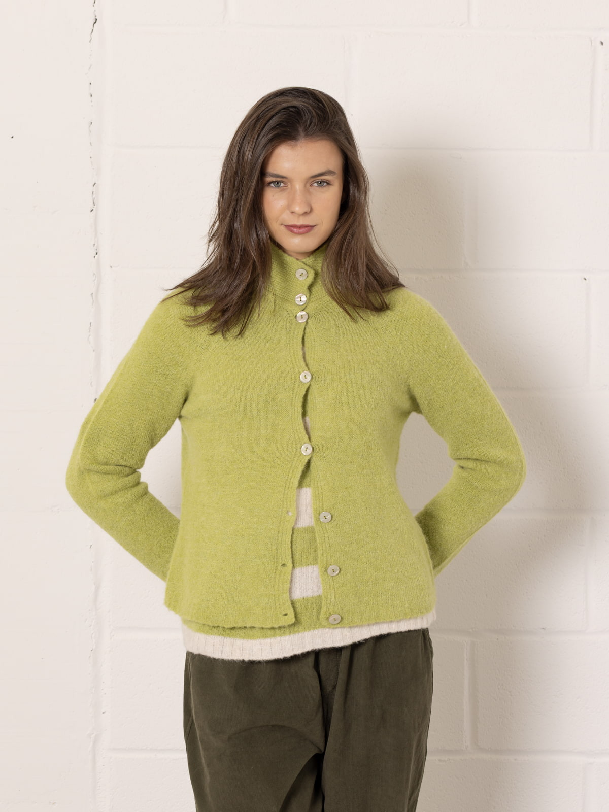 Chaqueta punto lana soft color Lima