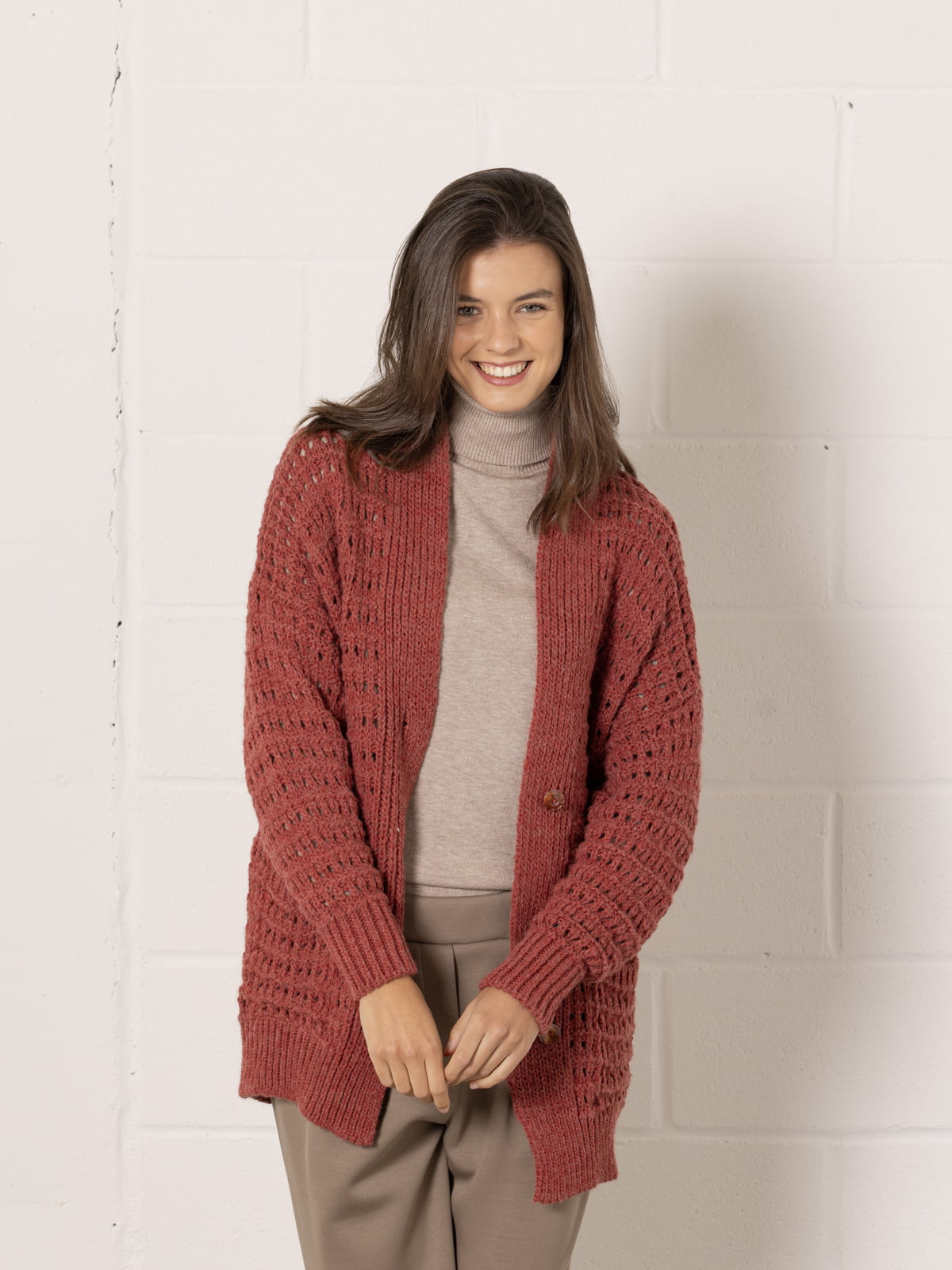 Chaqueta punto oversize color Caldera