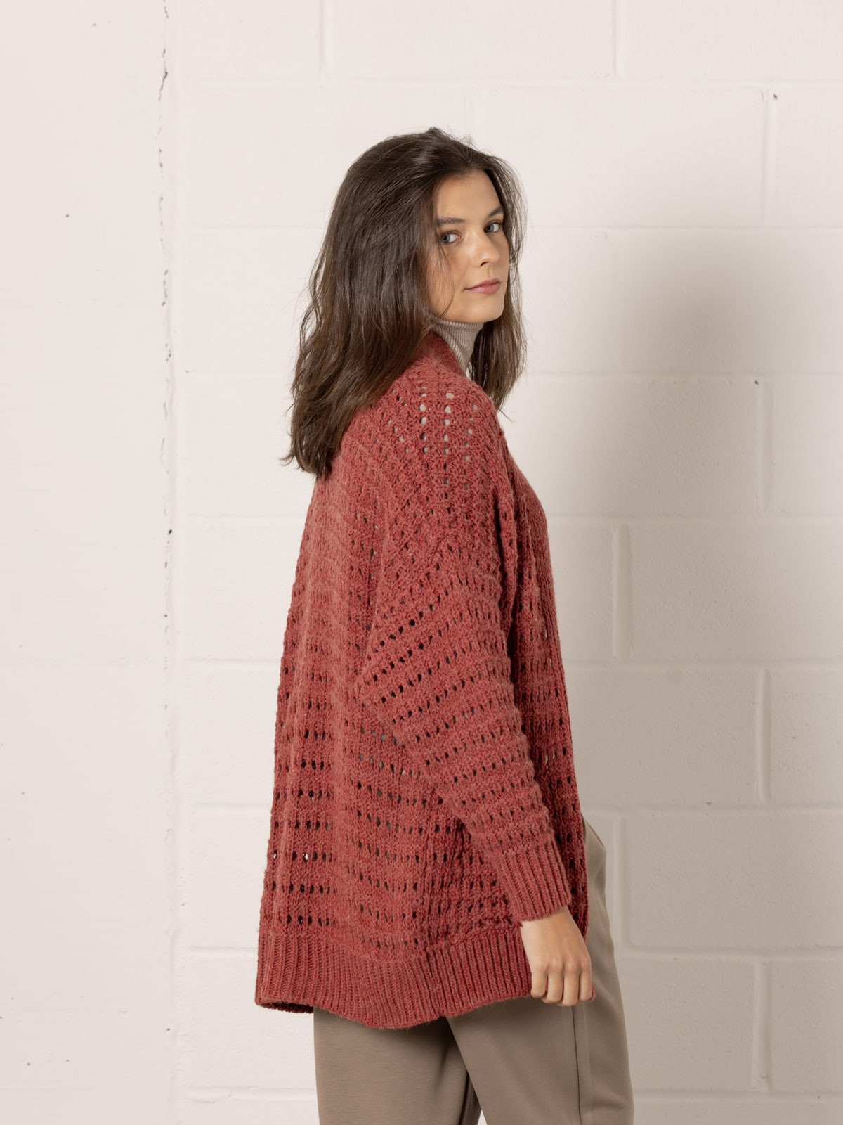 Chaqueta punto oversize color Caldera