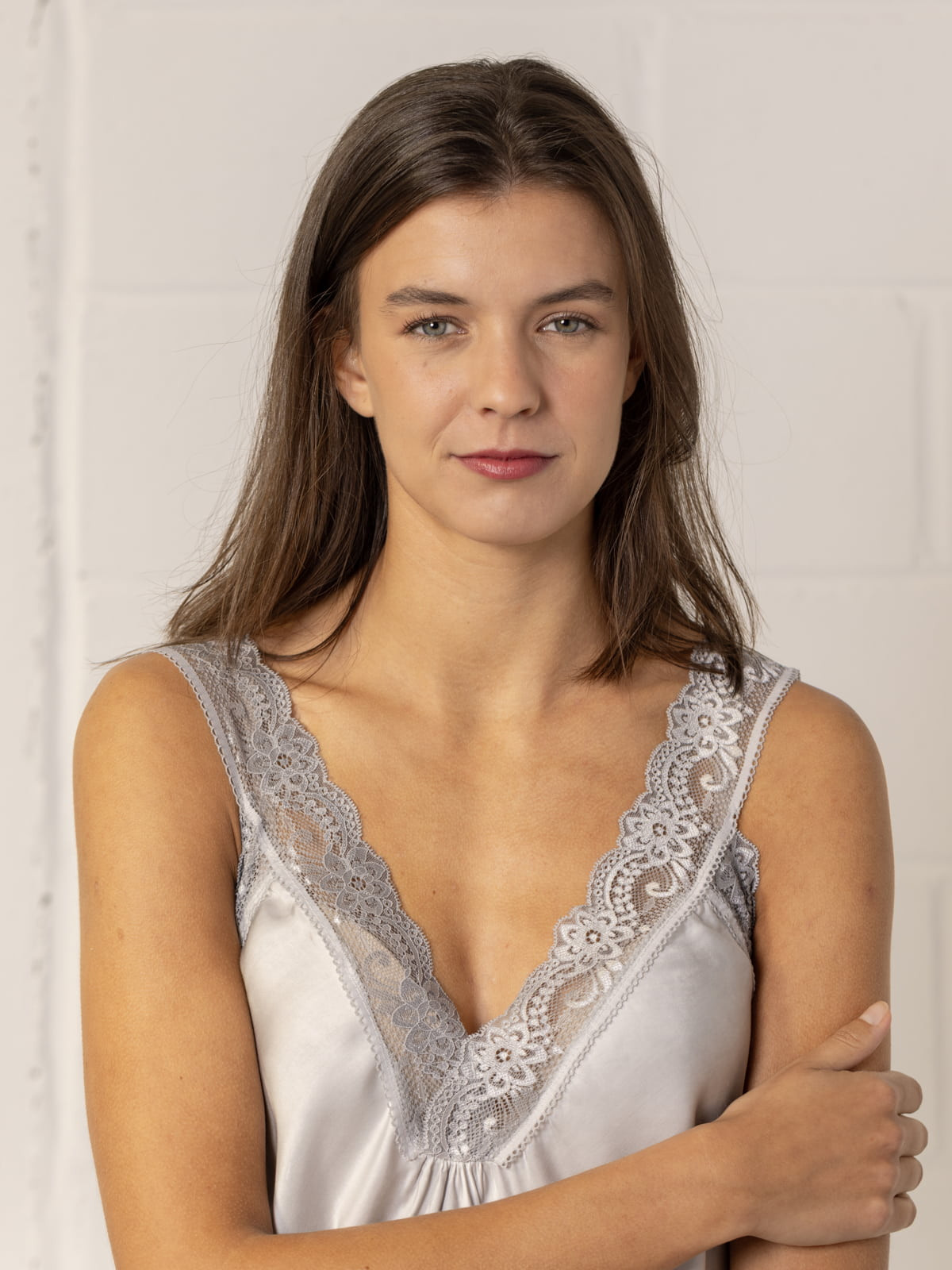 Special lingerie top  Grey perla colour