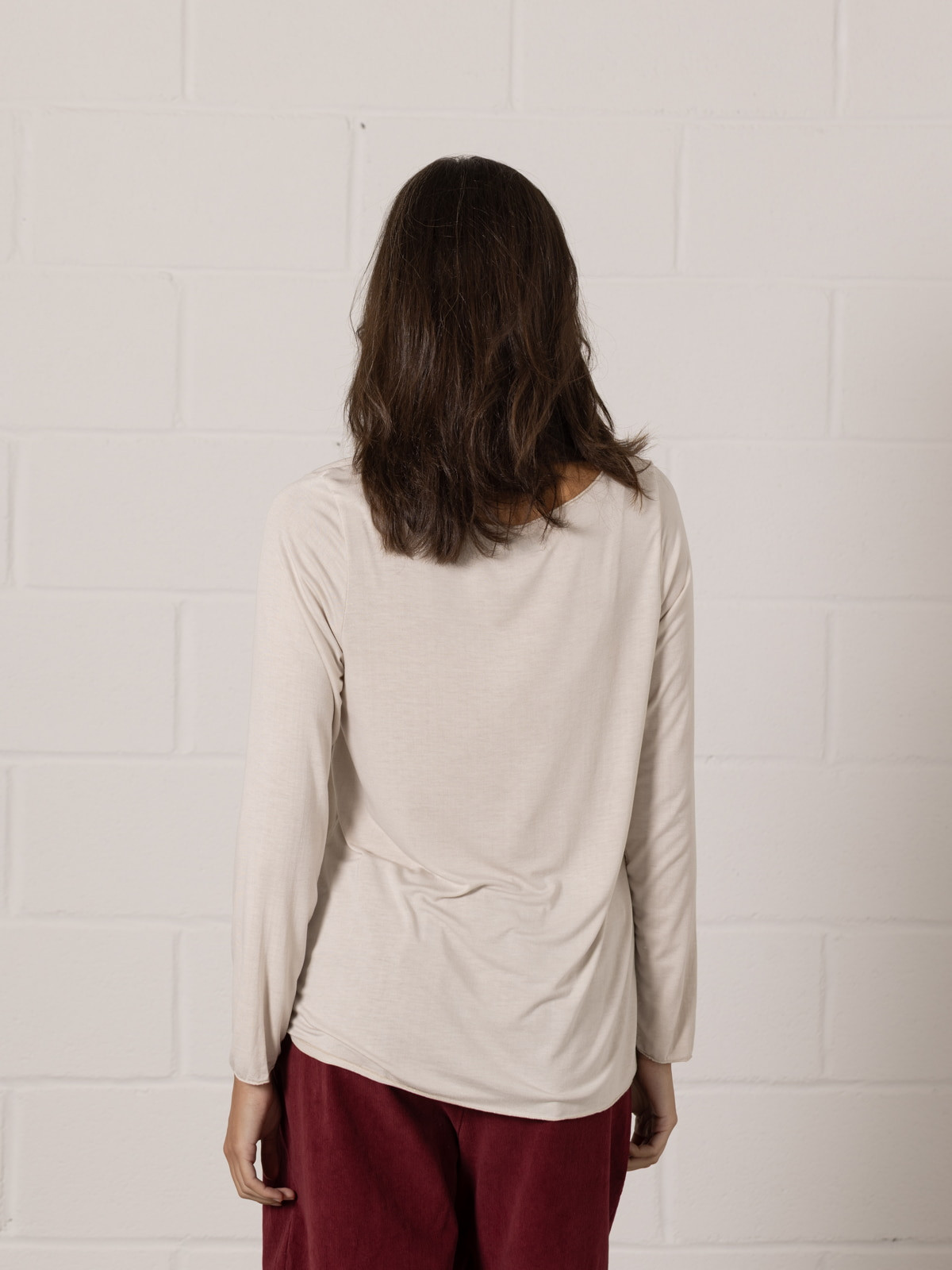 Soft T-shirt with paisley print  Beige colour