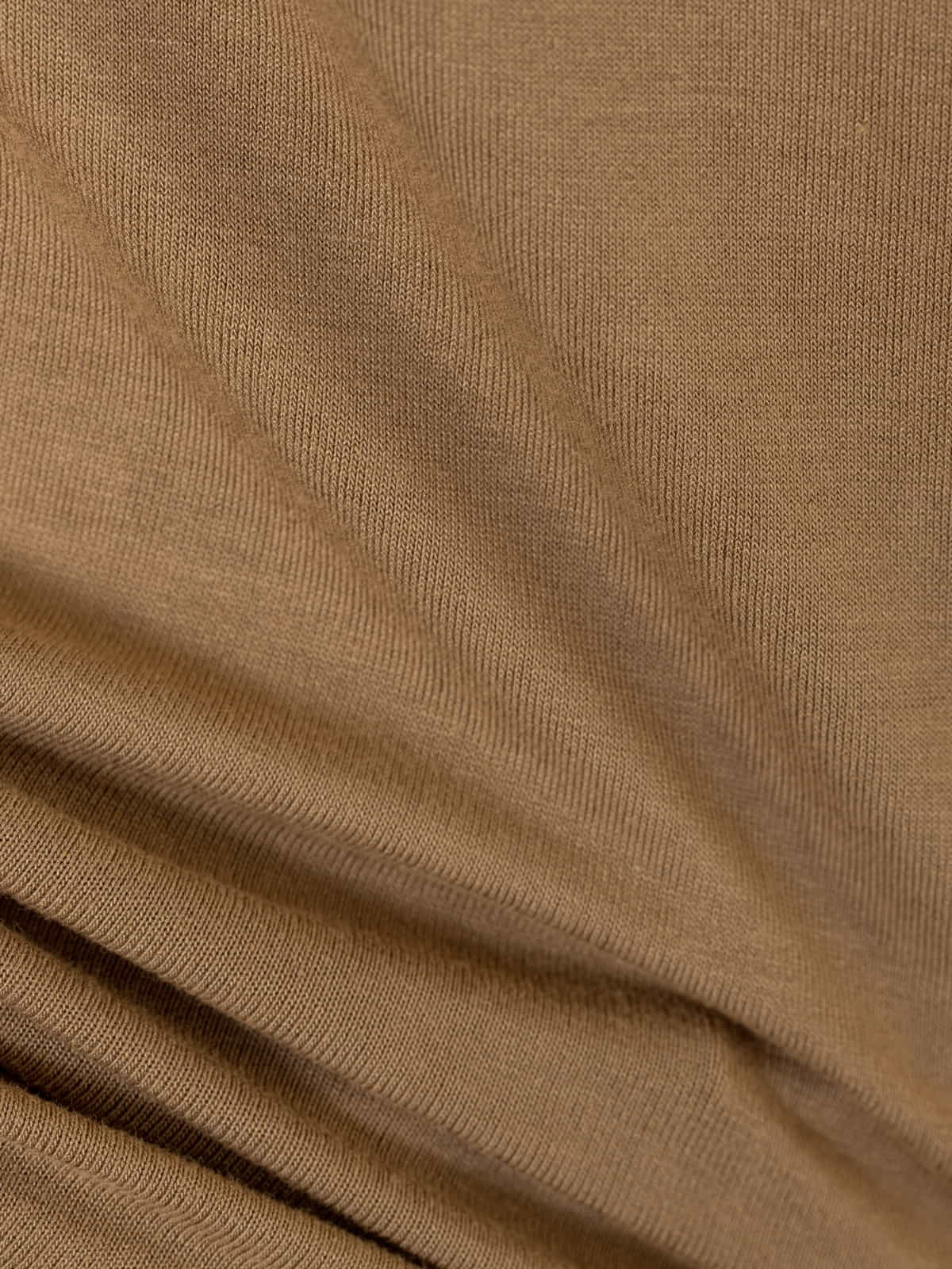 Camiseta soft con cachemires color Camel