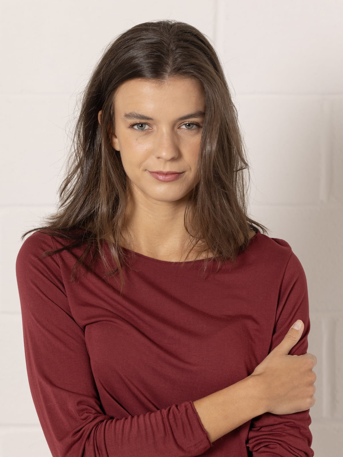 Soft T-shirt with paisley print  Bordeaux colour