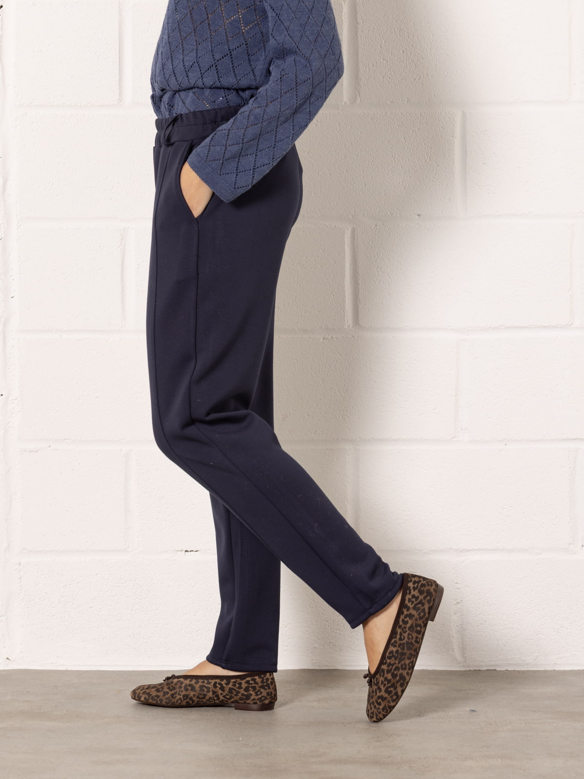 Comfort regular fit pants  azul noche colour