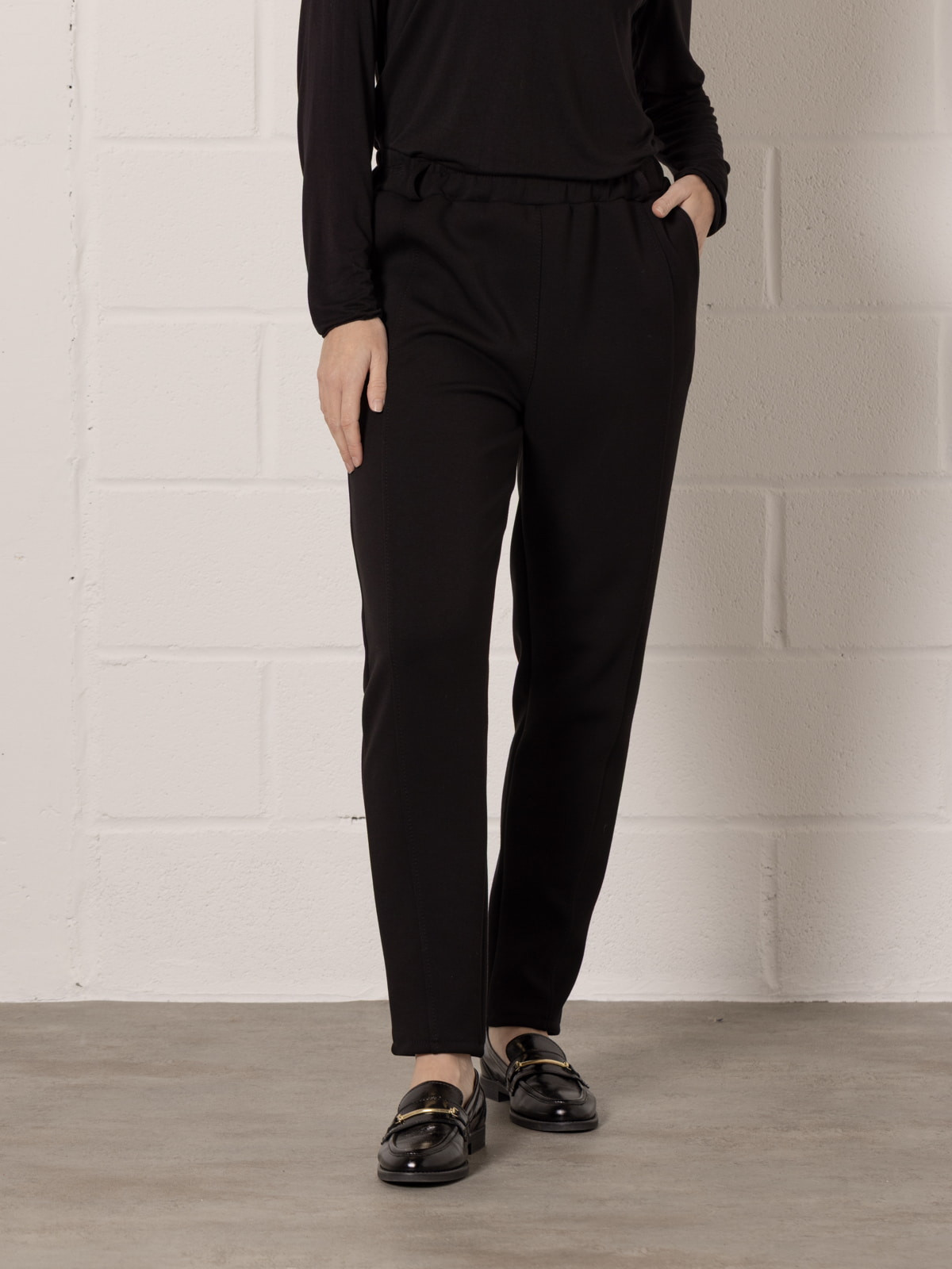 Comfort regular fit pants  Black colour