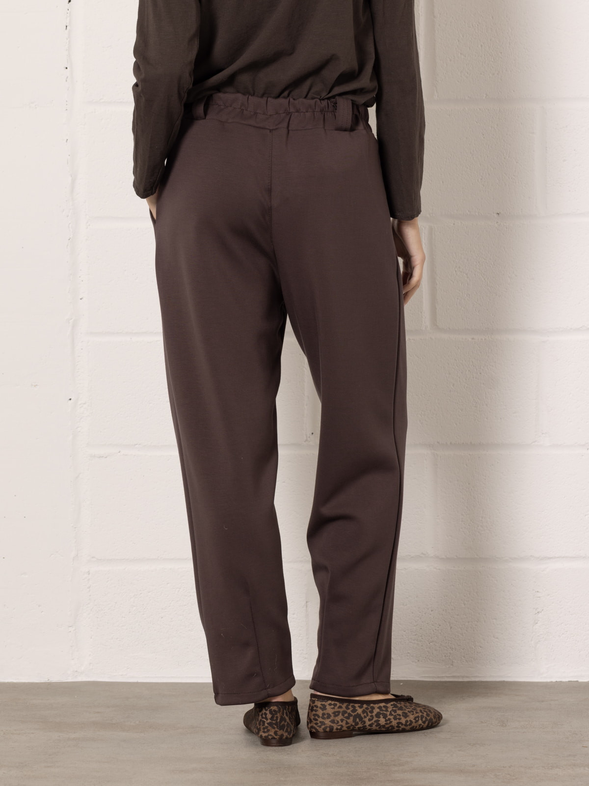 fluid pleated pants  Marrón  colour