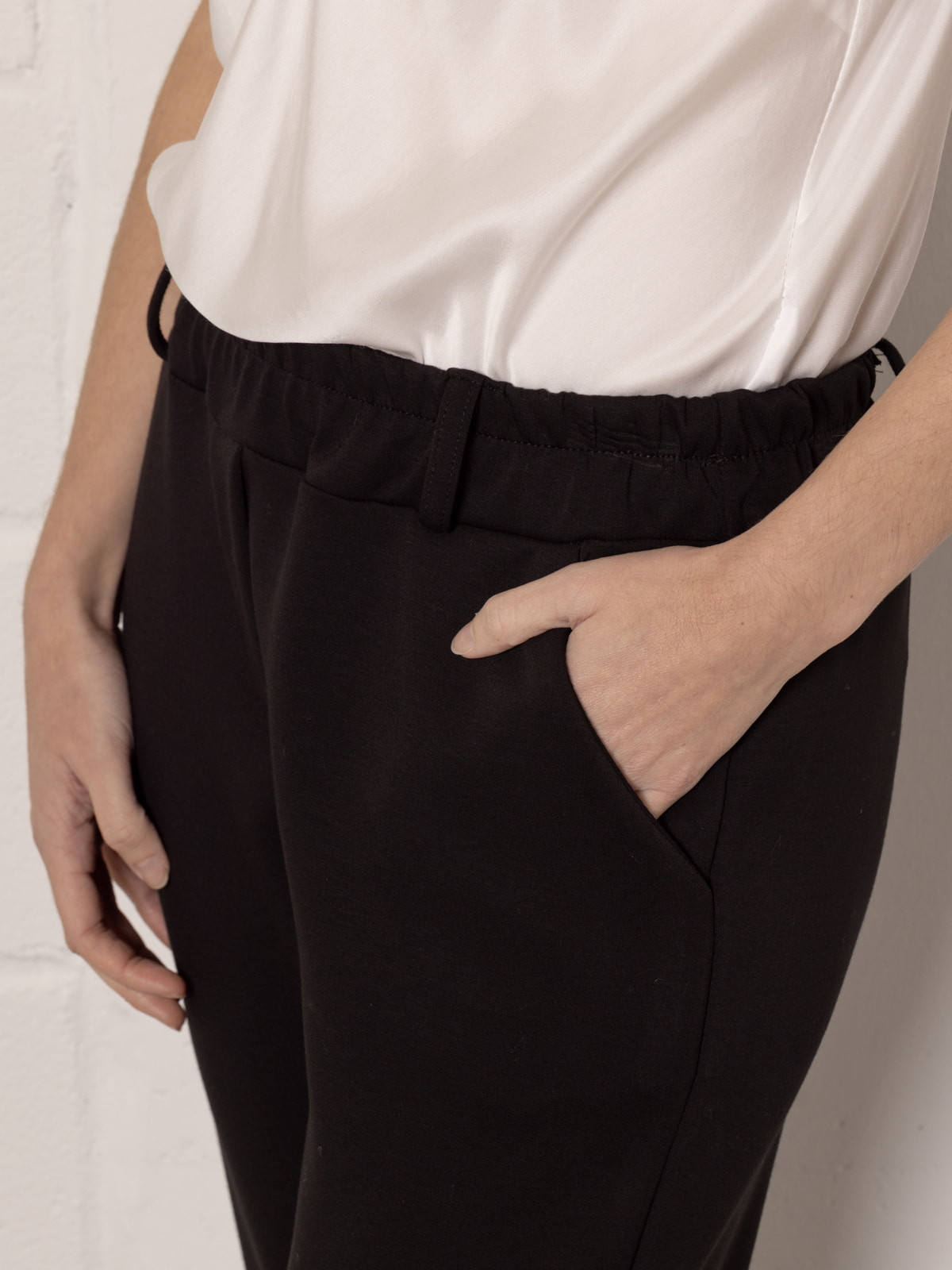 Comfort slim fit trousers  Black colour