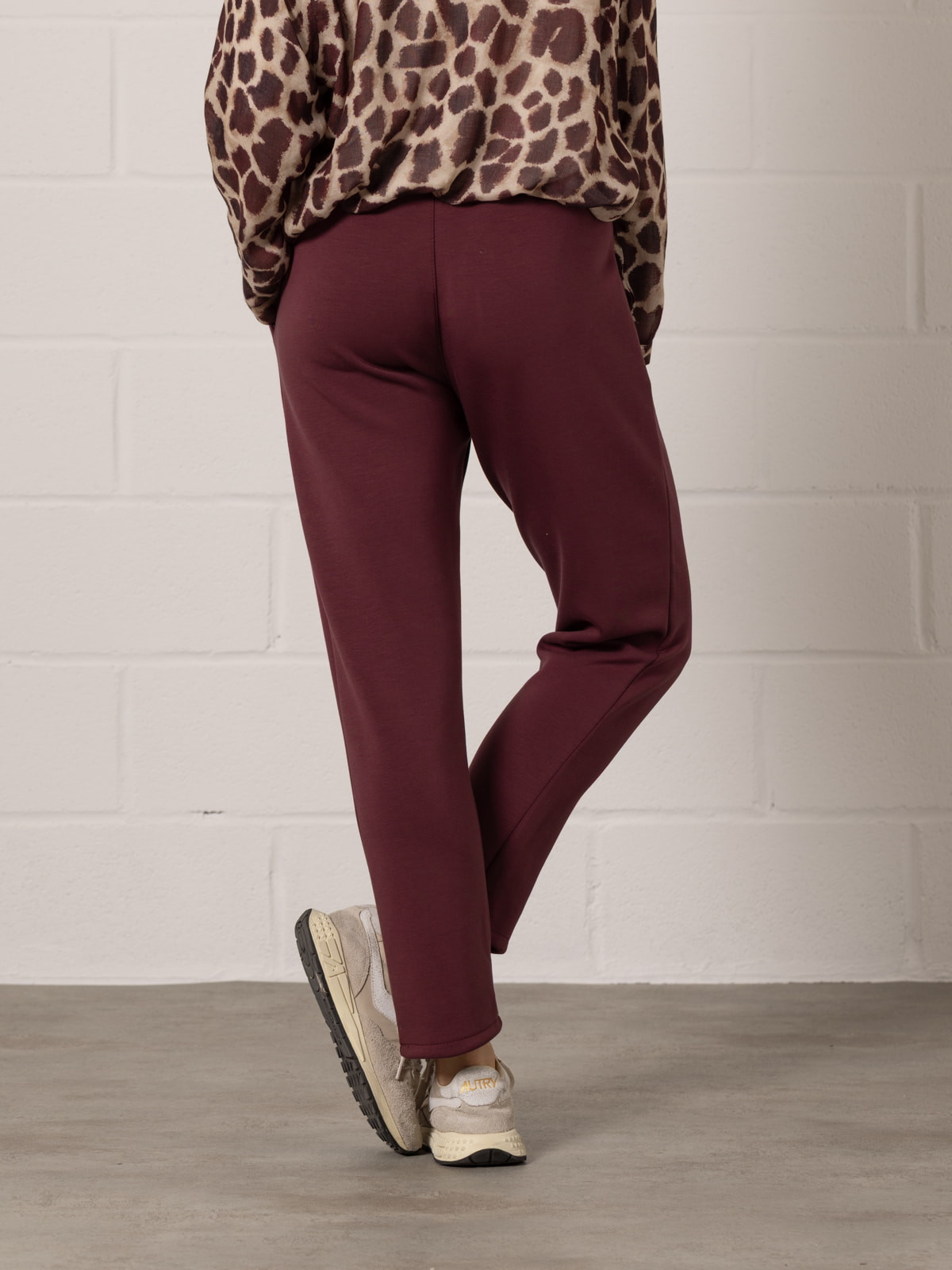 Comfort slim fit trousers  Bordeaux colour