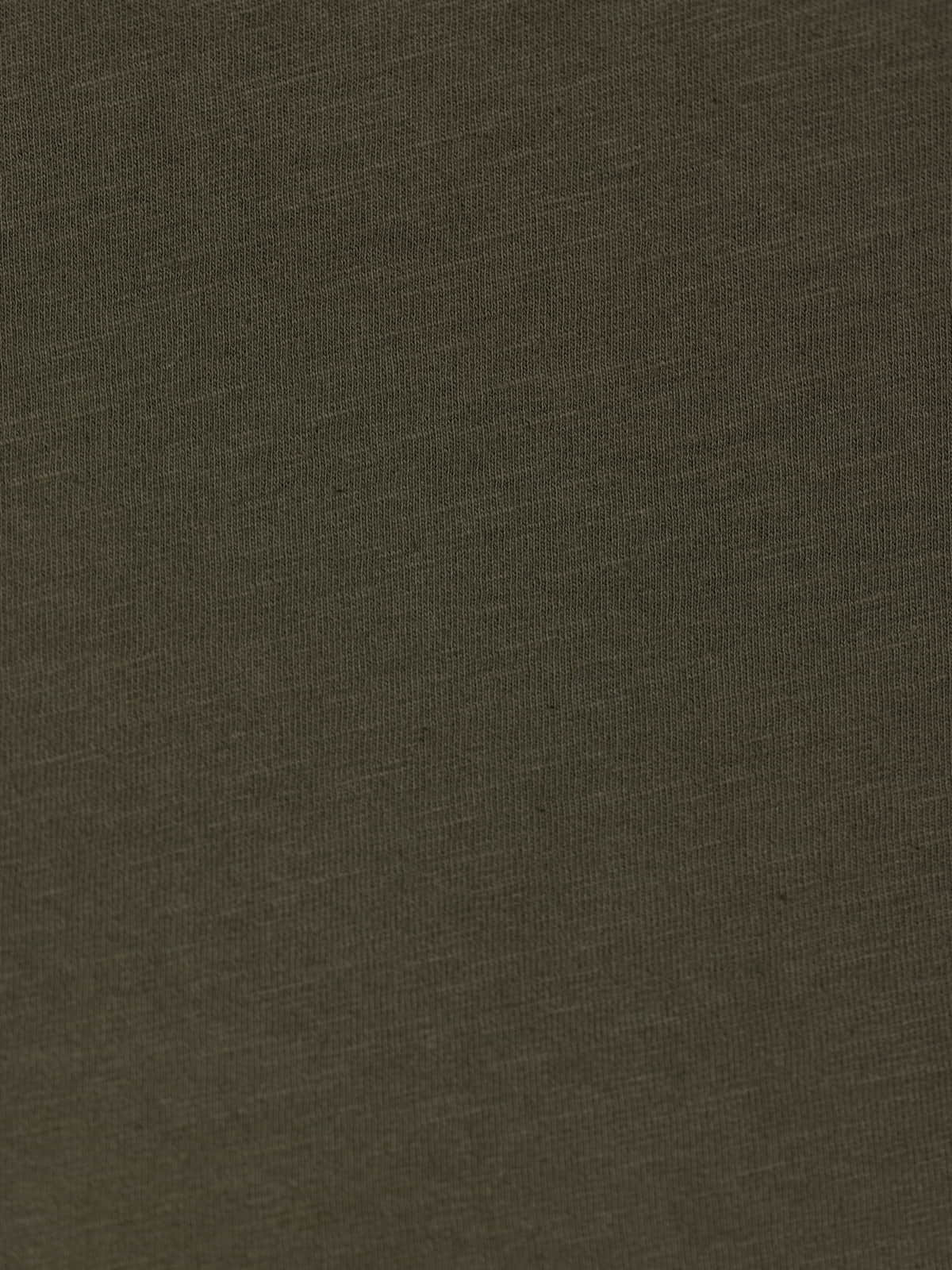 Vintage cotton 3-button t-shirt  Khaki colour