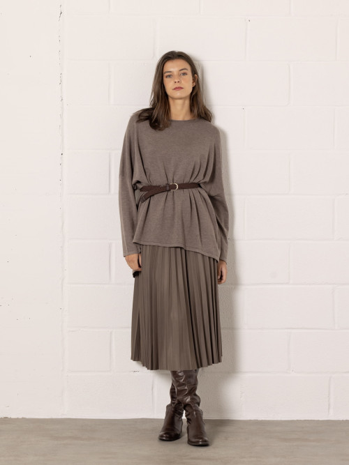 Thin braid belt  Marrón  colour