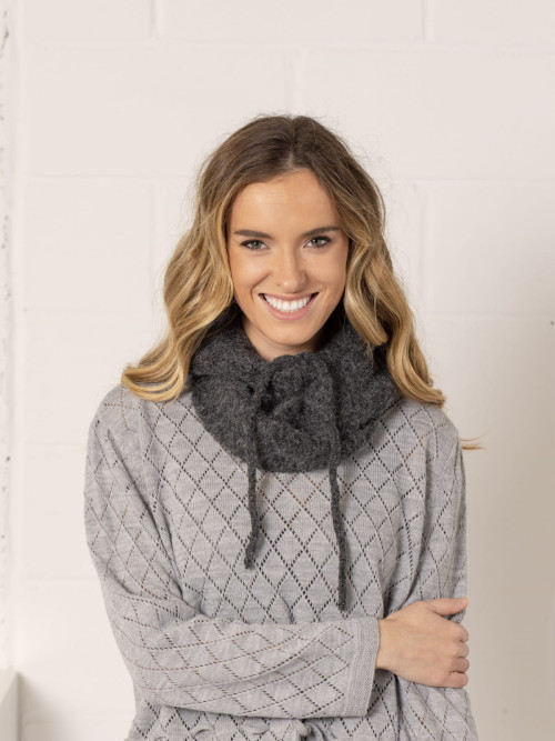 capucha trendy lana color Gris Oscuro