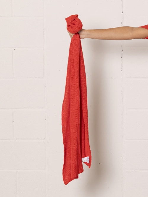 Bufanda brandy brillo color Rojo