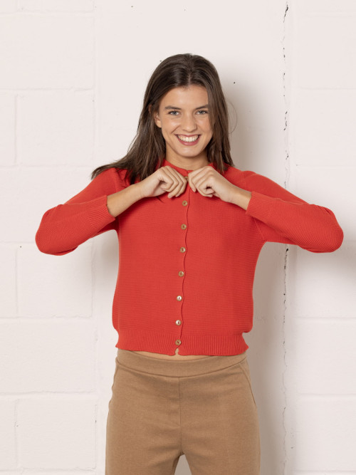 Angy button jacket  Red colour