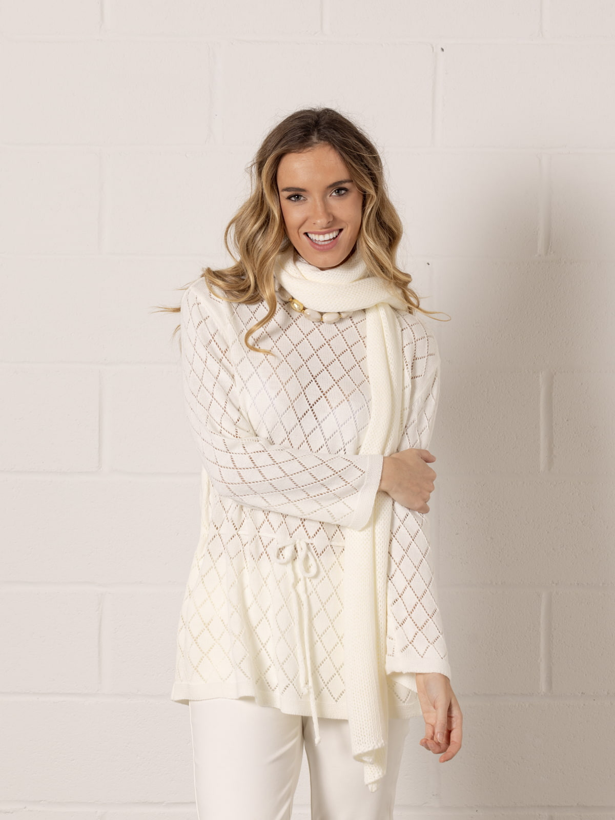 Bufanda handmade color Marfil