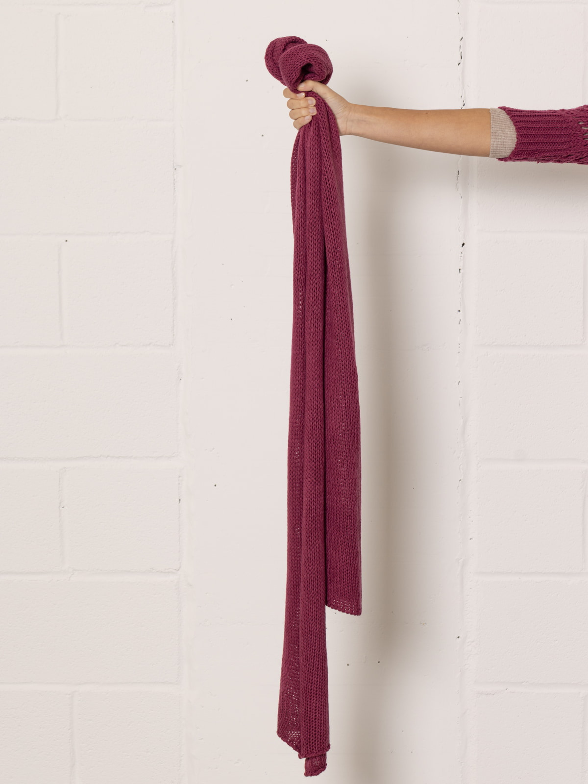 Bufanda handmade color Malva